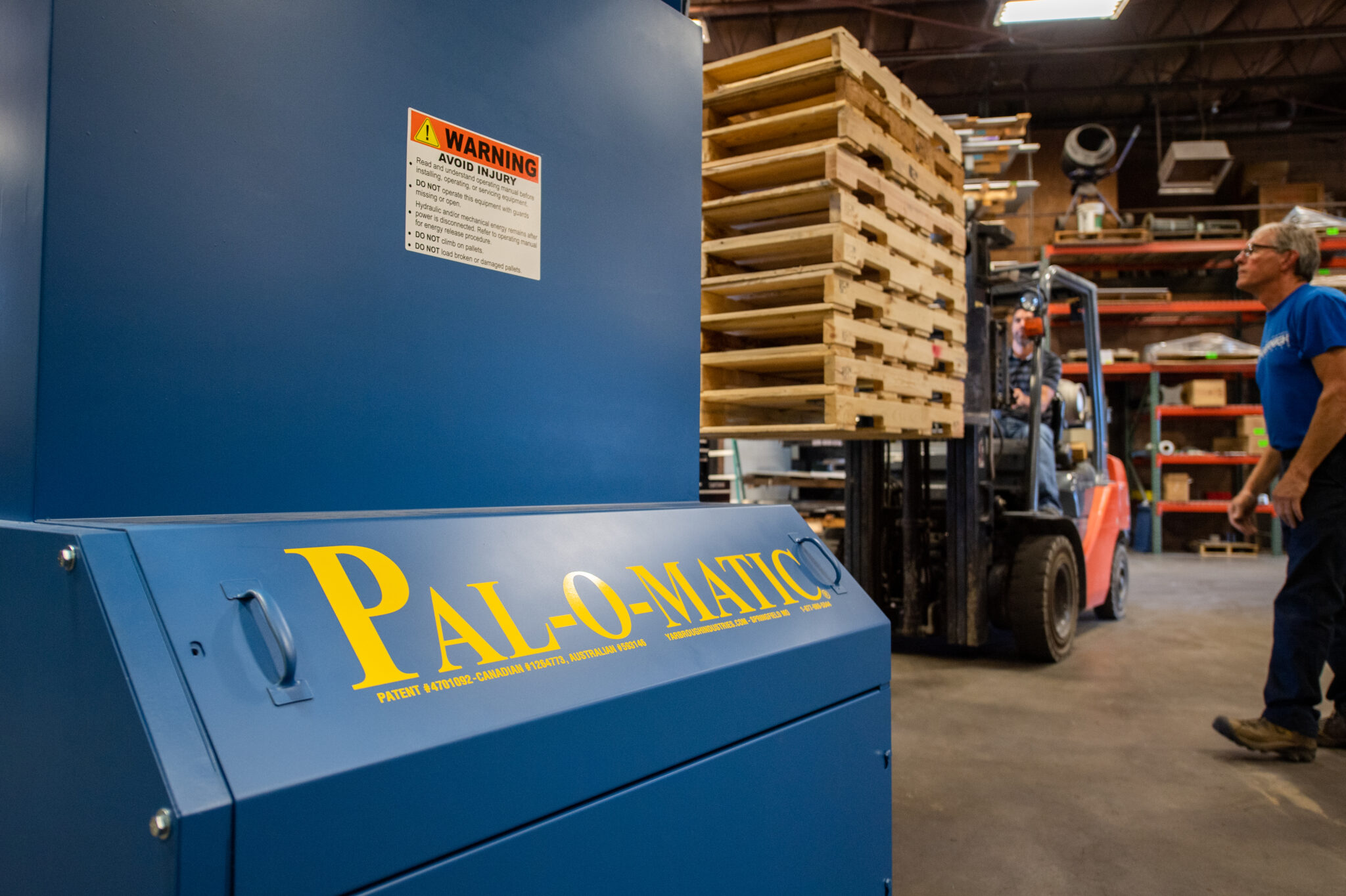 Pal o matic and forklift
